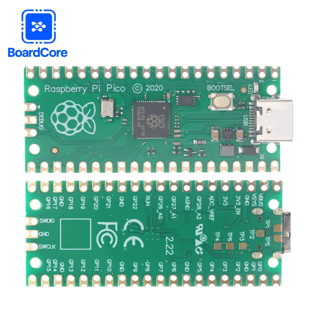 Placa de desarrollo de microcontrolador RP2040, Raspberry Pi Pico, doble núcleo, inalámbrica, Wifi, programación tipo C, USB - imagen 2
