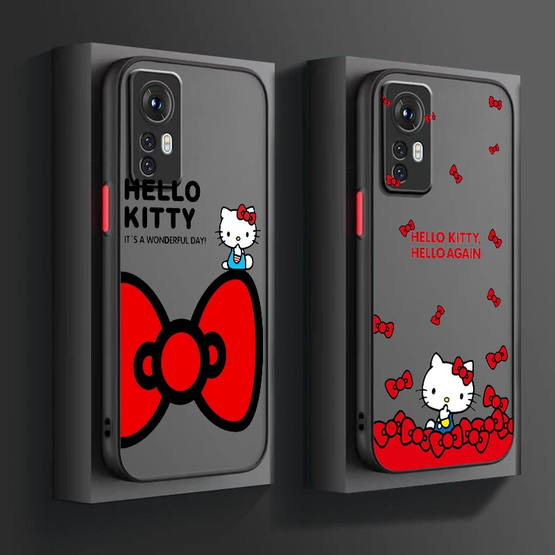 Sanrio-Funda translúcida de Hello Kitty para Xiaomi Mi 13, 12, 12T, 11T, 11, 11i, 10T, 10, 9T, Pro Lite, Ultra, 5G - imagen 2