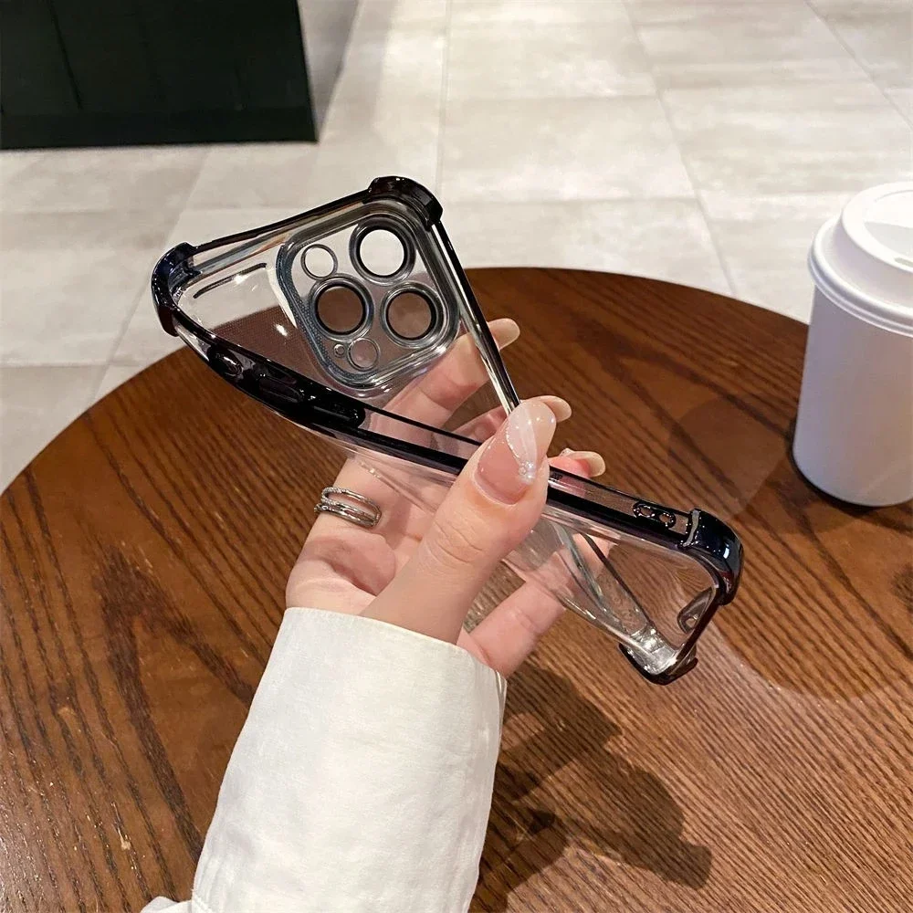 Para Redmi Note 14S 14 Pro Plus 13 12 Pro 5G 4G Redmi 9i 9 Prime funda de teléfono transparente anticaída galvanoplastia contraportada - imagen 3