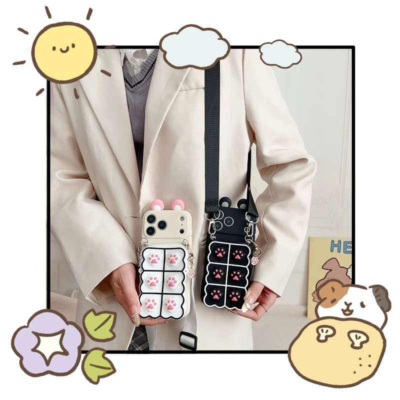 Para Samsung Galaxy A12 A11 A71 A51 A52 A22 A02s A32 A13 A53 A03s A04s A20s A33 A73 A23 Funda tipo billetera con pata de gato con accesorios - imagen 4