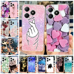 Funda Silicona Realme C63 - Diseño Corazón Transparente
