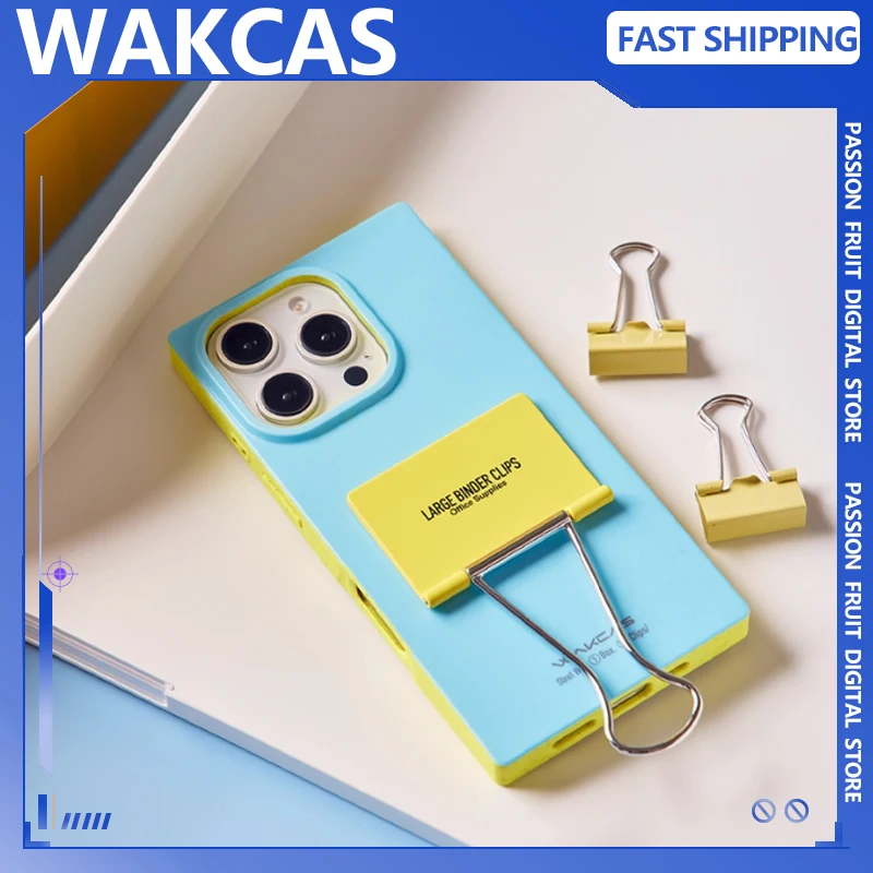 WAKCAS-funda protectora cuadrada con contraste esmerilado para teléfono, funda protectora adecuada para IPhone 17/16 Pro/Pro Max, regalo