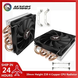 Disipador CPU Ultrafino 39mm con 4 Heatpipes PWM AM4/115X