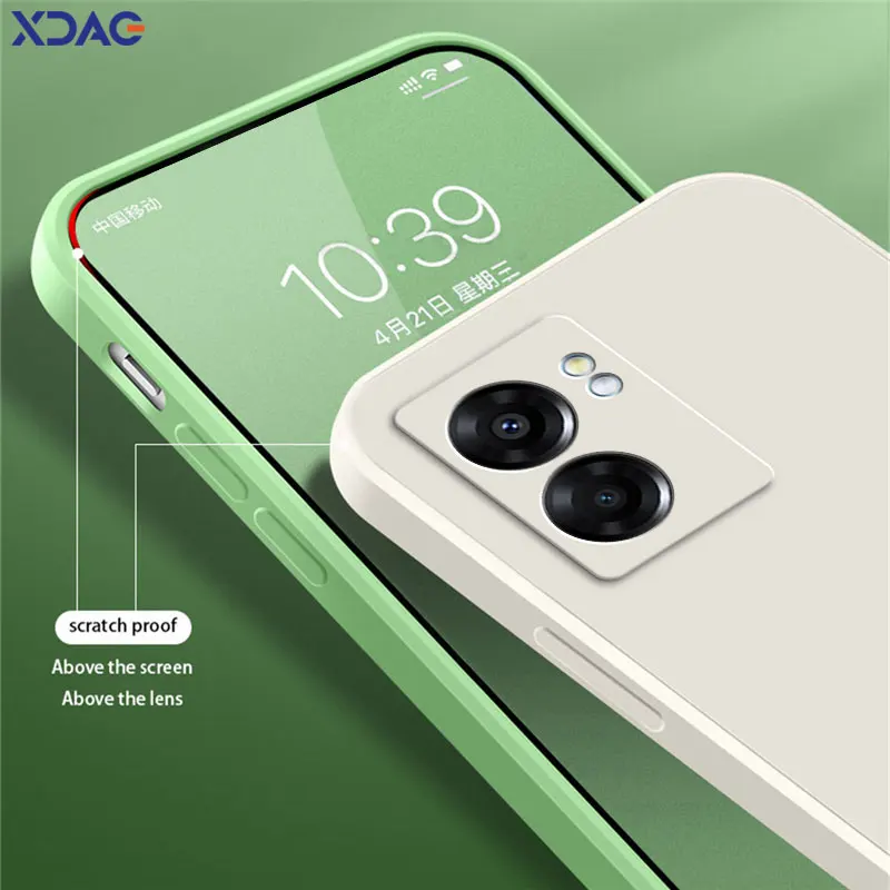 Funda cuadrada de silicona líquida para OPPO A56s A57 A77 K10 Realme V23 V23i Q5i Narzo 50 OnePlus Nord N300 5G, carcasa suave para teléfono - imagen 5
