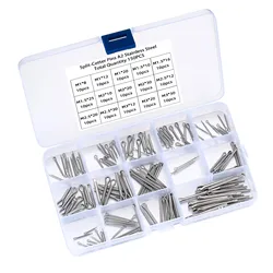 Juego de pasadores de algodón de acero inoxidable, 15 tamaños, Clip de llave, Kit de accesorios para automoción, coche, maquinaria, 150 unidades