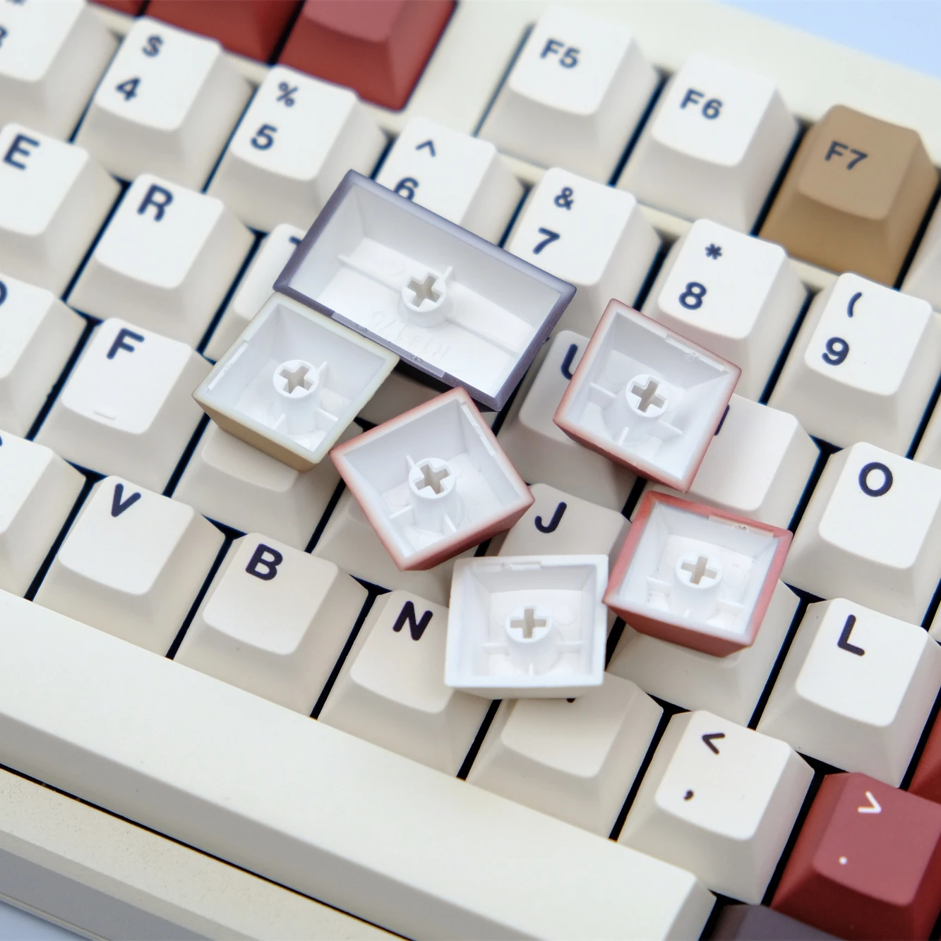 Cherry-teclas PBT para juegos, Teclado mecánico con luces mixtas, coreano, inglés, GMK, clon, 151 teclas, GMK67 - imagen 3