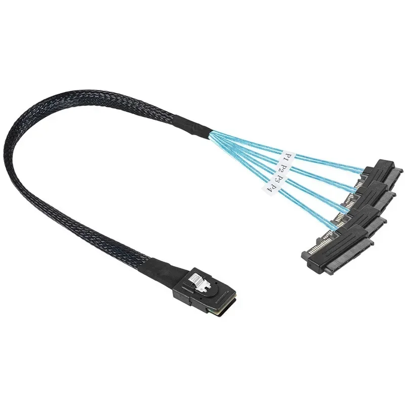 Cable interno Mini SAS 36P SFF 8087 a 4 SAS 29P SFF-8482 con Cable divisor de corriente SATA 15P accesorios de computadora 0,5 M 1M