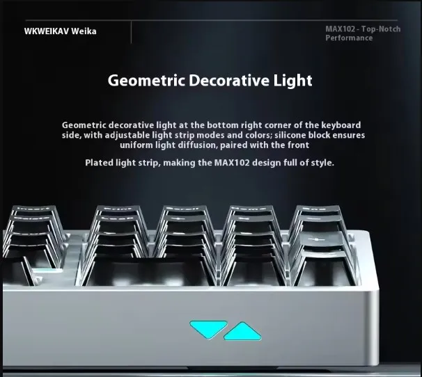 Weikav Max102 Teclado mecánico de aleación de aluminio Kits de teclado para juegos Qmk inalámbrico de tres modos Bluetooth regalo de gran configuración - imagen 4