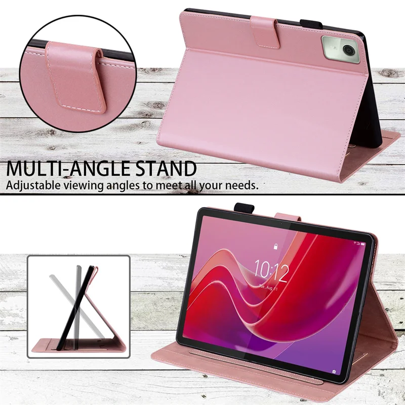 Funda de dibujos animados Kawaii para Xiaoxin Lenovo Tab M11, carcasa de silicona de cuero PU de 11 pulgadas para tableta, TB-331FC, 2024 - imagen 2
