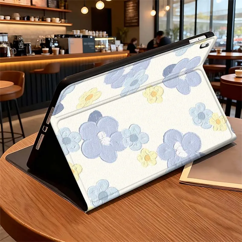 Arte flores puras rosa cereza para iPad Pro Air Mini 1 2 3 4 5 6 7 7 7 8 9 40 40 11 30 10,2 9,7 10,5 10,9 11 12,9 funda para tableta - imagen 3