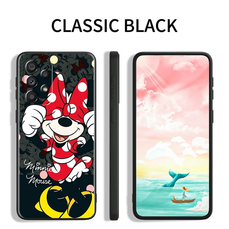 Disney Fashion Minnie Luxury para Samsung, A53, A52, A33, A32, A51, A71, A21S, A13, A73, A55, A22, A23, A35, A72, A54, A12, 5G, TPU negro - imagen 4