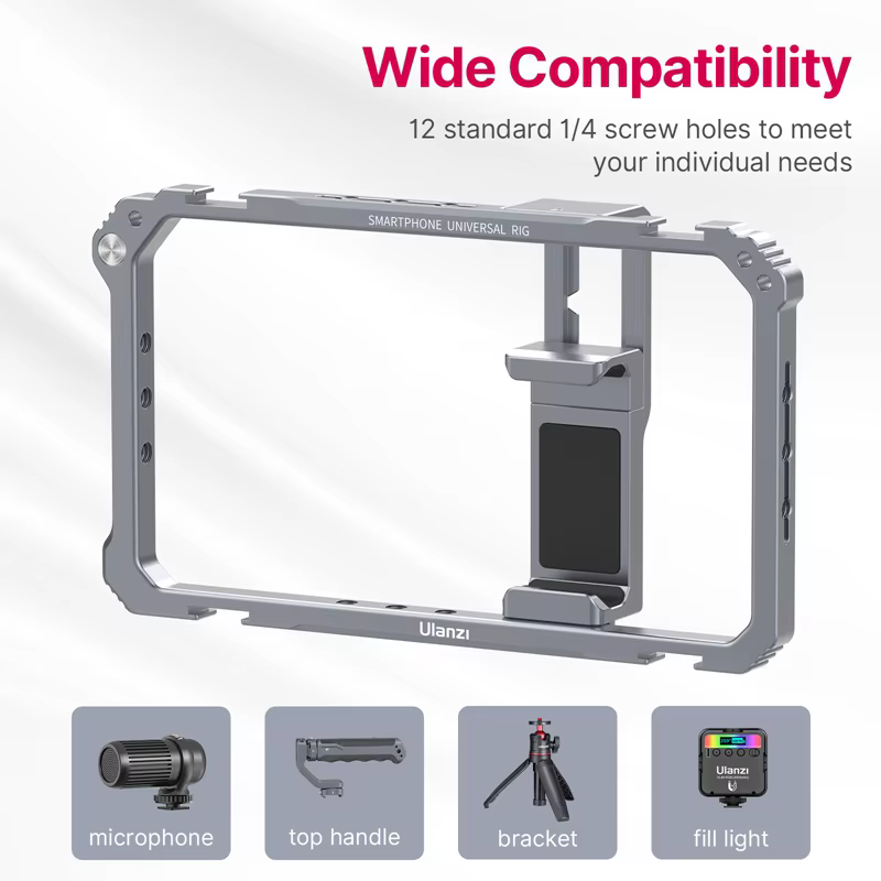 Empuñadura Móvil Ulanzi – Soporte Vlog Universal para iPhone y Android