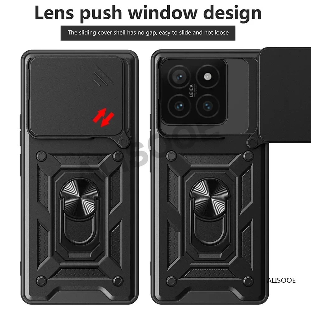 Para Xiaomi 14T Pro 13T POCO X7 Pro F6 X6 C65 Redmi 14C 13C Note 14 Pro Plus 5G 13 Funda protectora para cámara deslizante Funda - imagen 3