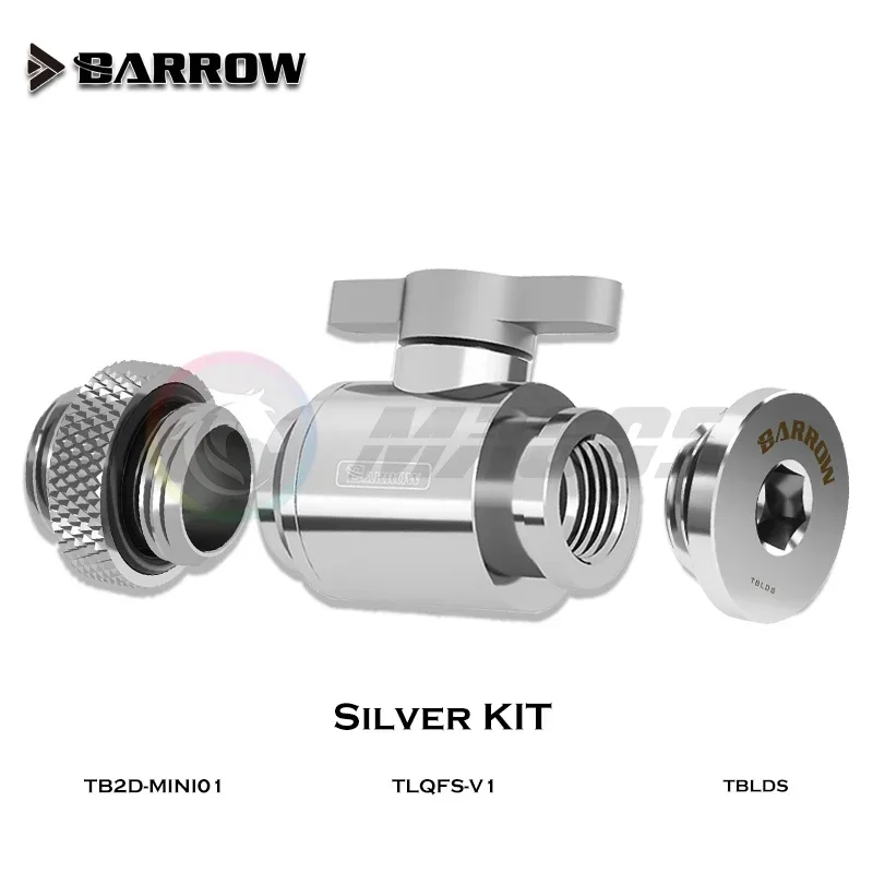 Interruptor de carretilla + enchufe + conector macho a macho/Kit de colocación de agua interior doble, sistema de enfriador de agua hembra doble de rosca G1/4 - imagen 4