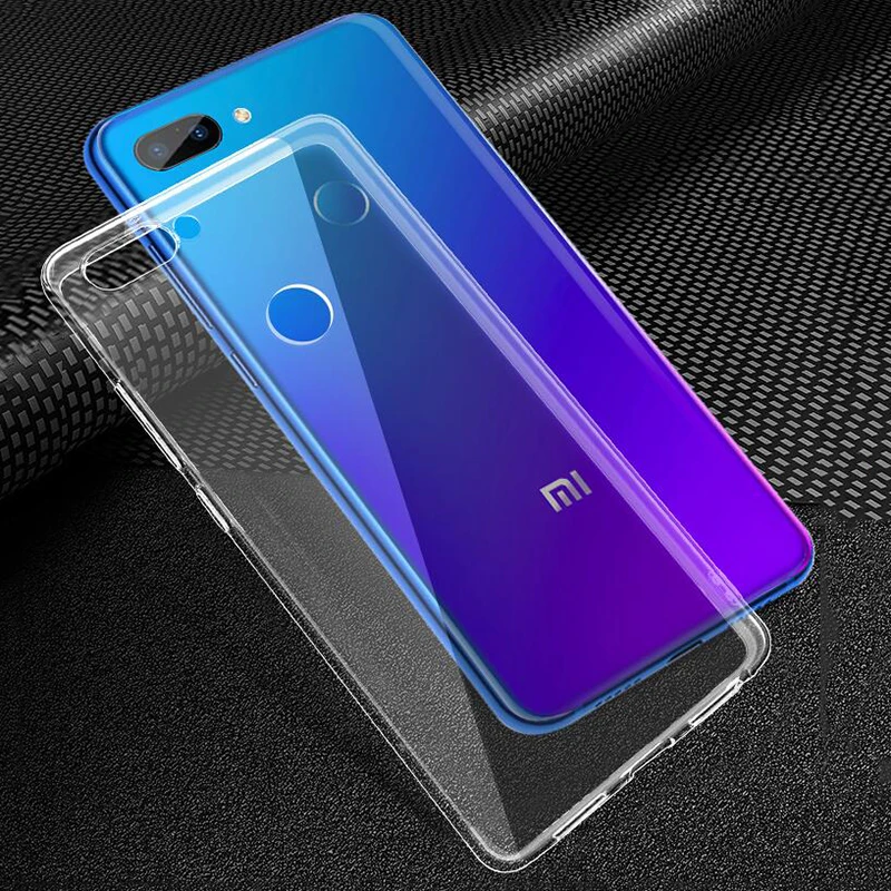 Funda alta de TPU para Xiaomi Mi 8 Lite, funda trasera transparente delgada de silicona suave para Xiaomi Mi 8 Mi8 lite - imagen 2