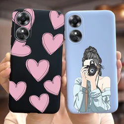 Funda Oppo A17 – Silicona Flexible Diseño Corazón