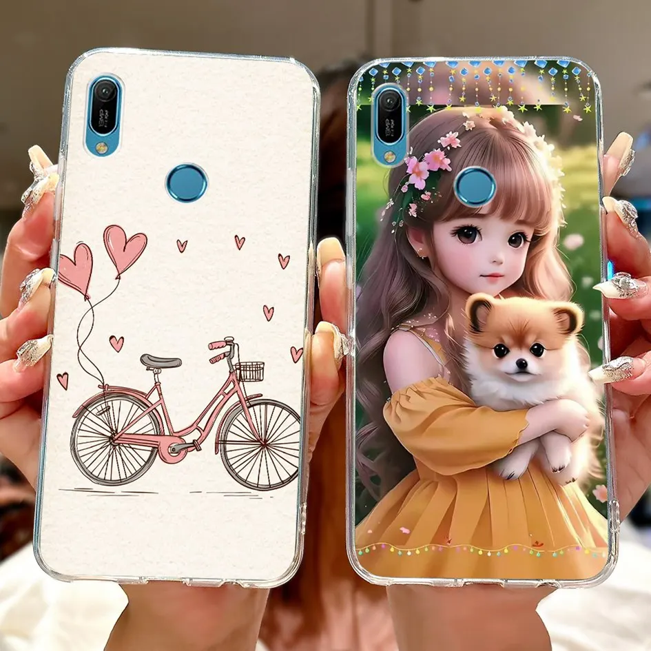 Para Huawei Y6 Y6s 2019 Funda Popular mariposa flor suave transparente silicona TPU Funda de teléfono para Huawei Y6 Pro 2019 Y 6s Funda - imagen 3