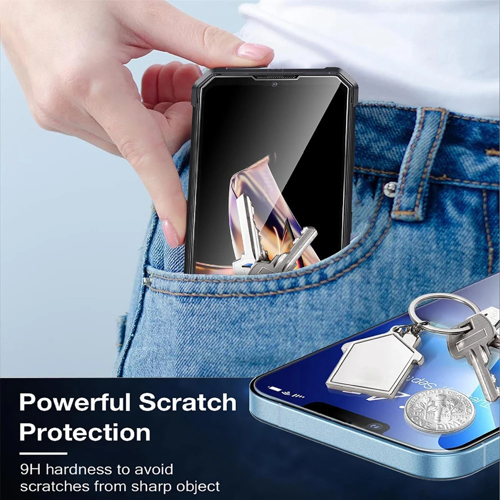 Cubierta protectora de vidrio para FOSSiBOT F106 Pro, Protector de pantalla de vidrio templado para FOSSiBOT F106 Pro, película de teléfono de 6,58" - imagen 4