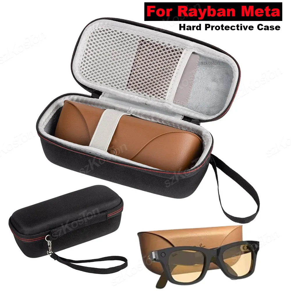 Funda protectora dura para gafas inteligentes Rayban Meta, Compatible con Wayfarer/Skyler/Headliner, caja de gafas portátil de viaje