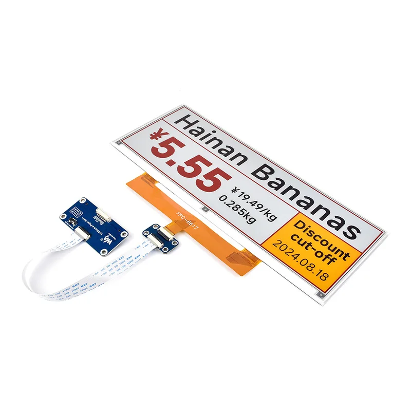 Pantalla de papel electrónico Waveshare de 10,85 pulgadas (G), pantalla de tinta electrónica, 1360x480, rojo/amarillo/negro/blanco, SPI, para Raspberry Pi/Jetson Nano - imagen 2