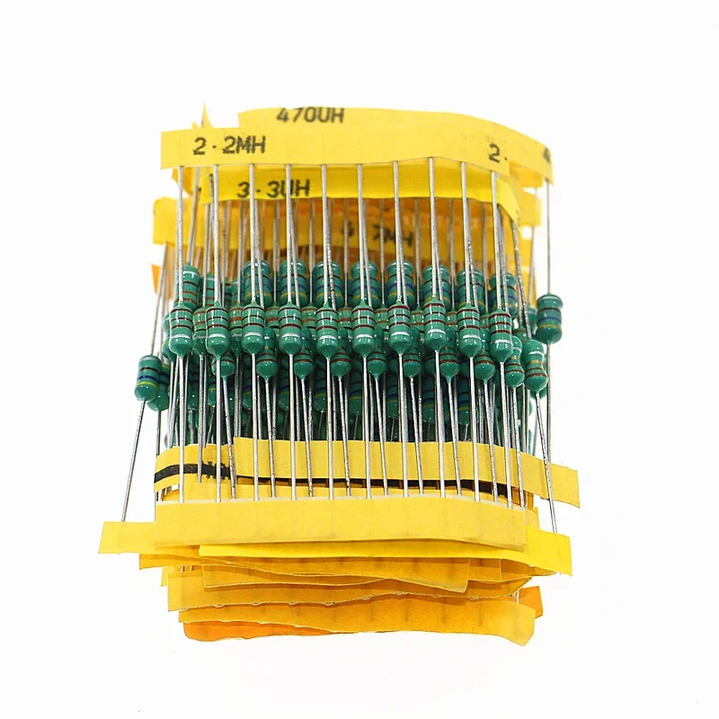 20 valores 0410 1uH-4.7MH 0,5 W Kit surtido de inductancia de anillo de Color 1UH 2.2UH 3.3UH 4.7UH 6.8UH 10UH 22UH 47UH 100UH 680UH 1MH 4.7MH