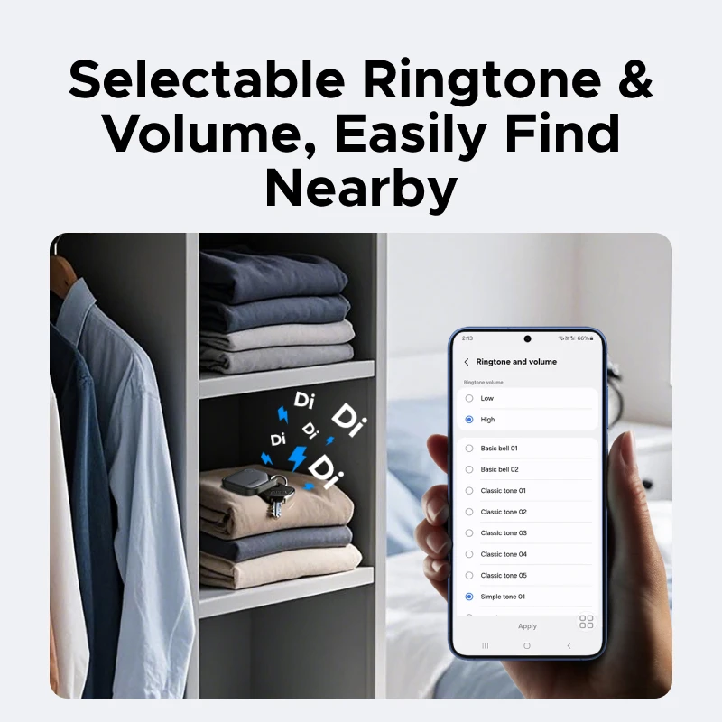 Paquete de 2 etiquetas de seguimiento Bluetooth que funcionan con la aplicación Samsung SmartThings (solo Samsung), etiqueta inteligente buscador de artículos con tiempo de reproducción de 550 días - imagen 4