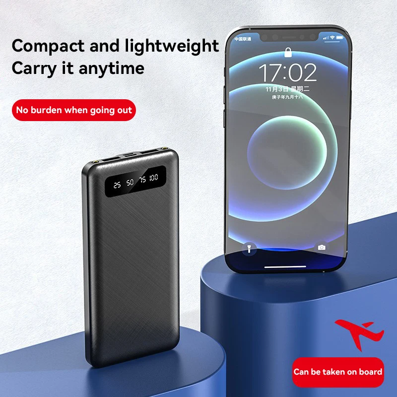 Banco de energía de 200000mAh, portátil, de gran capacidad, carga rápida, fino y ligero, con textura mate, regalo para Xiaomi, Huawei y iPhone - imagen 2