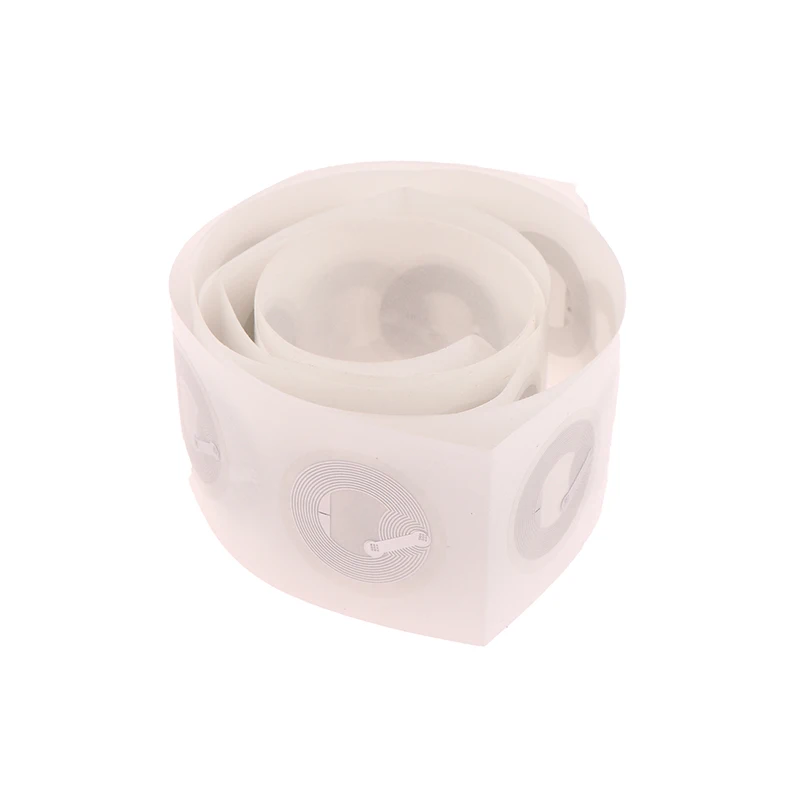 Etiquetas NFC transparentes de PVC para todos los teléfonos, 10 piezas, 25mm, NTAG 213, Protocolo iso14443a13,56mhz, NTAG 213, etiquetas universales RFID - imagen 2