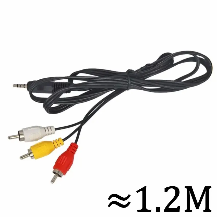 1m 3,5mm Jack Aux a 3 RCA Cable de Audio y vídeo estéreo Y Cable divisor AV adaptador 3RCA Cable para PC DVD TV VCR altavoces cámara - imagen 3