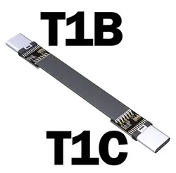 Cable Extensión USB-C 90° Plano 10Gbps Gen2