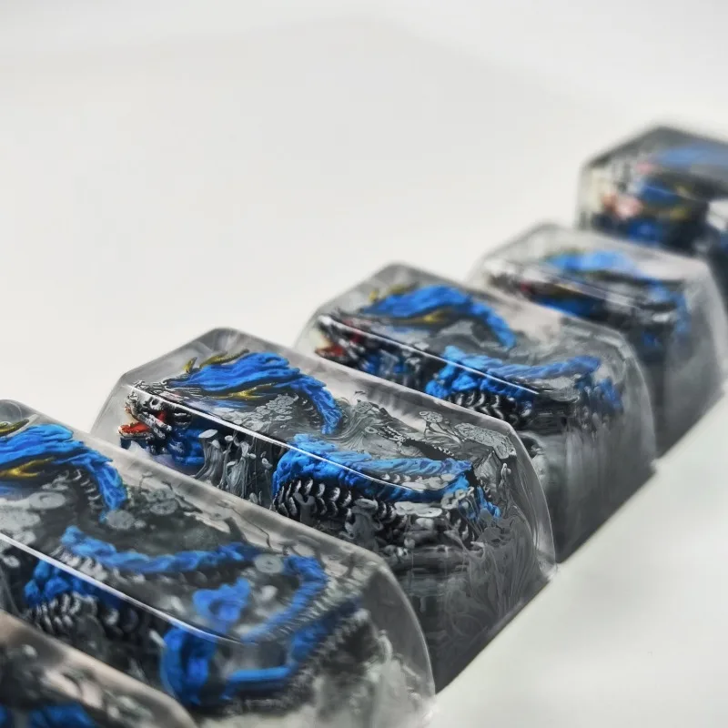 Teclas de dragón divino, perfil SA, posición artesanal, teclas de resina personalizadas, accesorios para teclado mecánico, regalo - imagen 5