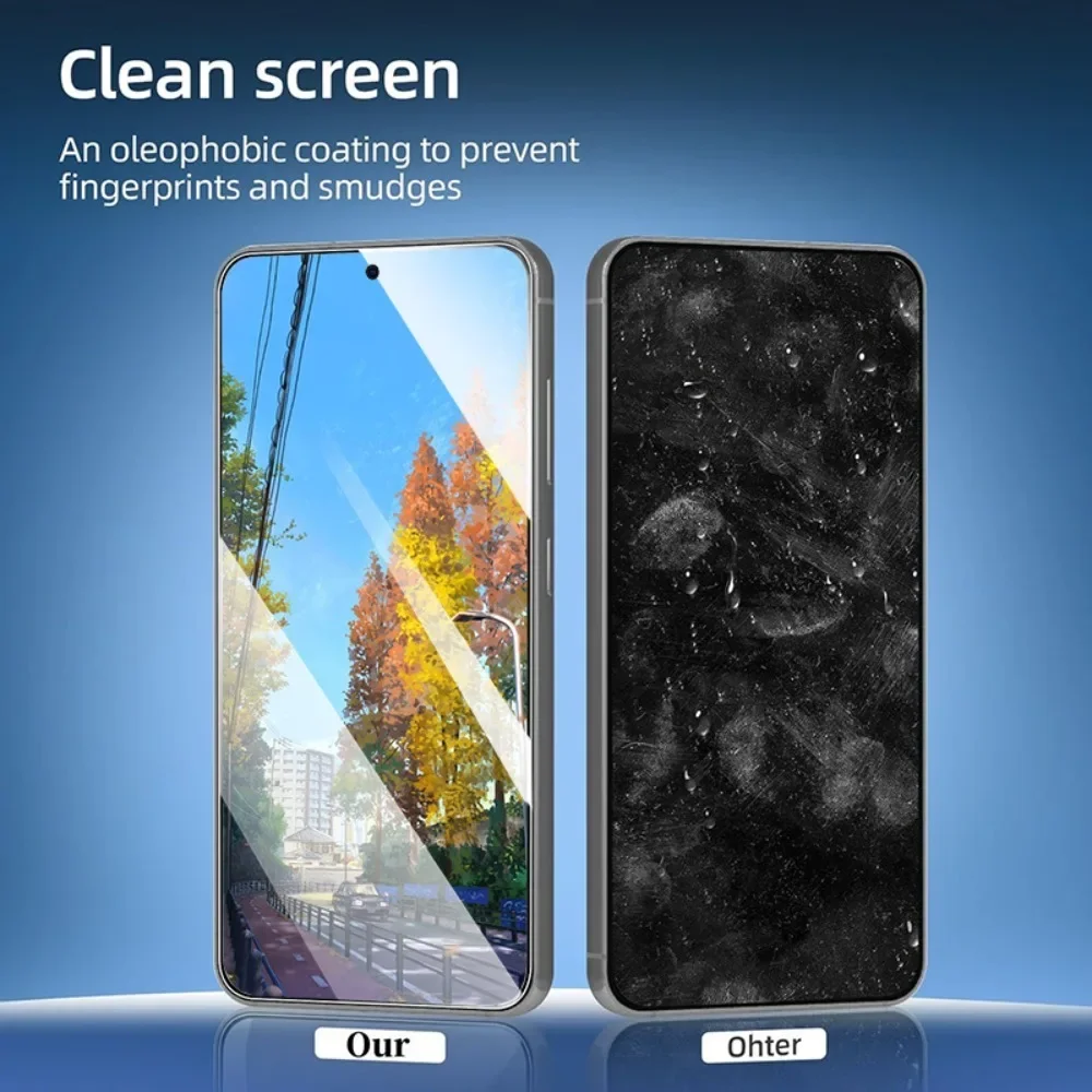 3 uds vidrio templado Ultra transparente para Samsung S25 S24 S23 Ultra S22 S21 Plus Protector de pantalla para Samsung S25 Edge S24 S23 S21 FE - imagen 2