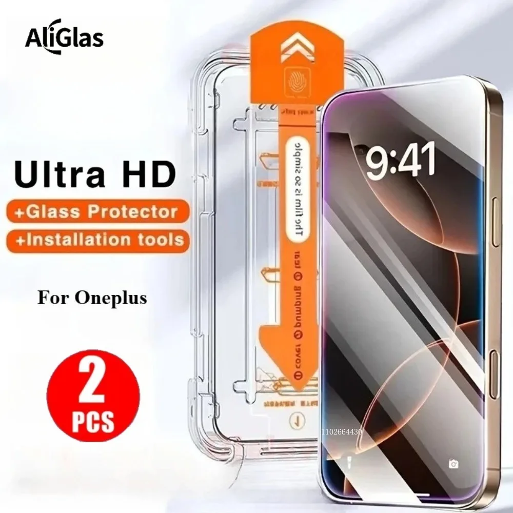 2 uds película protectora de pantalla de un clic Glsss para Oneplus 15 13R 13T 13S película de vidrio templado para Oneplus ACE 6 T de alta definición