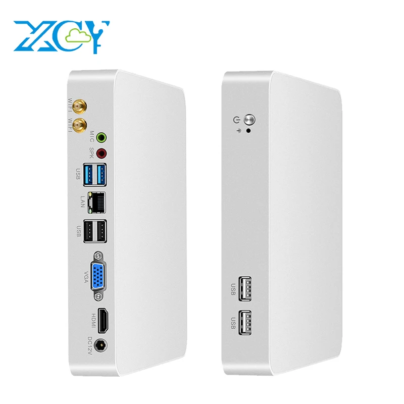 XCY-Mini Pc Intel Core i5 4200U i7 4500U, microordenador de oficina, Linux, Tv Box, Minipc, HDMI, VGA, WiFi, Gigabit, Ethernet, PC de escritorio
