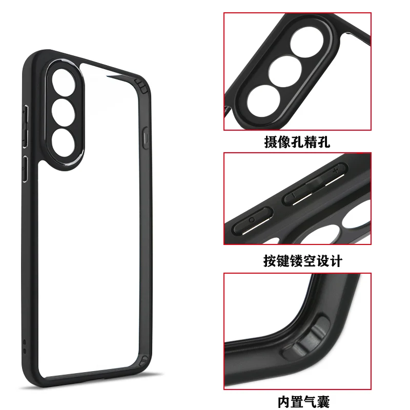 Funda de teléfono hueca con borde negro para OnePlus Ace 5 Ultra funda para OnePlus Nord 5 Funda transparente чехол Funda trasera - imagen 5