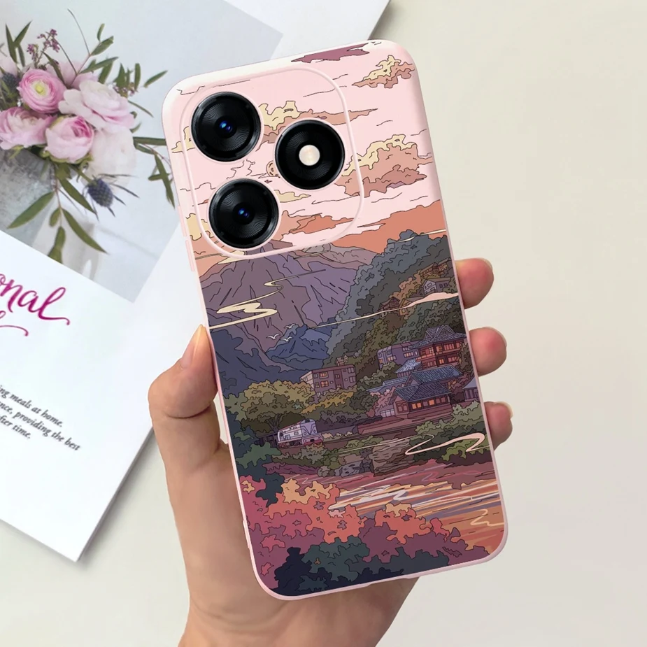 Una persona sosteniendo un teléfono con una foto de una montaña en él