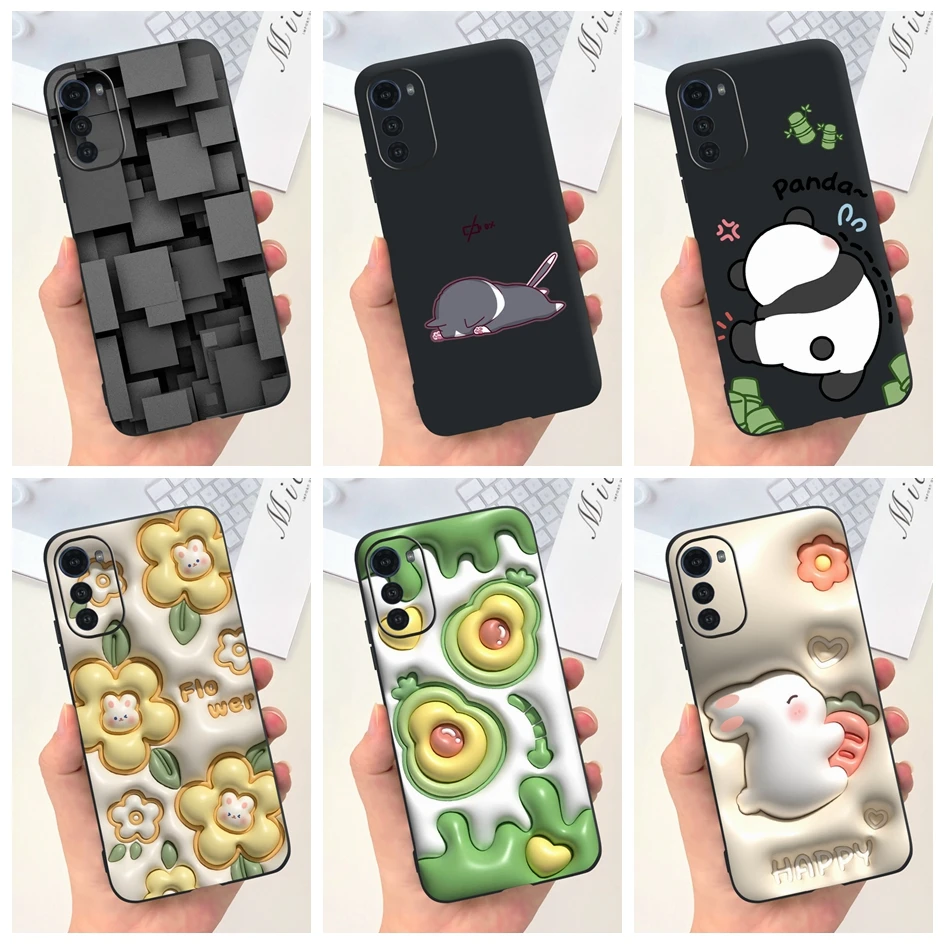 Para Motorola Moto E32 Funda Moto E32s Funda a prueba de golpes Linda Funda de teléfono de silicona suave de aguacate de dibujos animados para Moto E32 E 32 E 32s Funda
