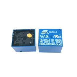 Relé PCB SRD-03VDC-SL-C 5 Pines 3V - Mini Potencia CC