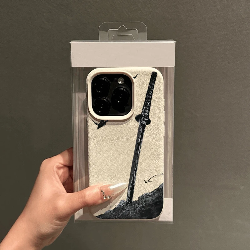 Funda de teléfono con diseño de lichi creativo de espada negra para Xiaomi Redmi Note 14 13 12 Pro Plus 5G 11 10 Redmi 13 12 14C 13C 15C 4G - imagen 3