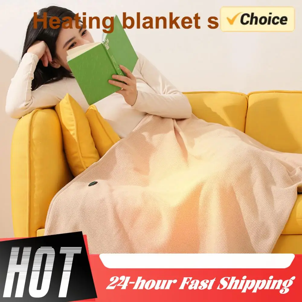 Manta calefactora eléctrica USB de 3 niveles de temperatura, manta calefactora portátil, manta más cálida lavable, chal, manta más cálida portátil - imagen 2