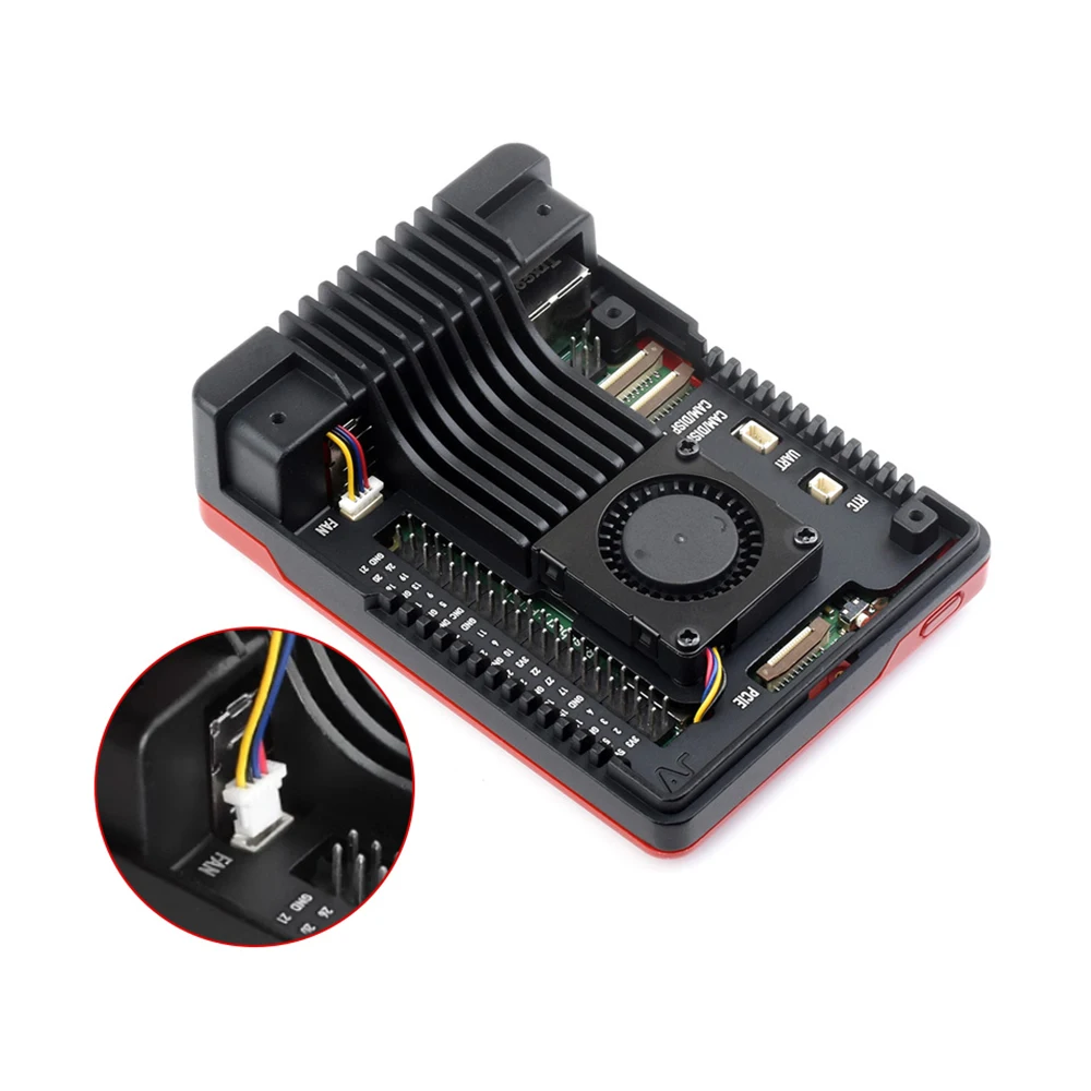 Argon NEO 5 BRED caja ventilador incorporado PWM enfriador activo refrigeración activa pasiva de aluminio para Raspberry Pi 5 - imagen 3