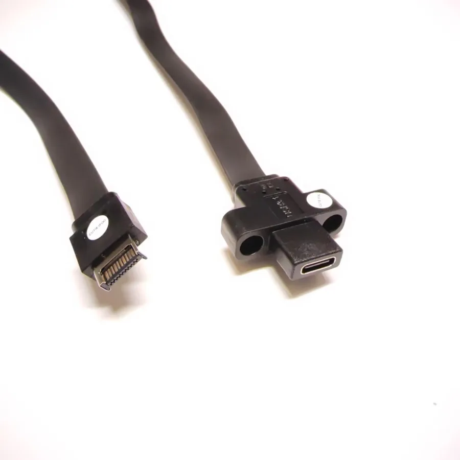 10Gbps USB C 3.1 tipo E a tipo C caja de host tornillo del panel frontal extensión de la placa base puerto de cable de datos 70cm