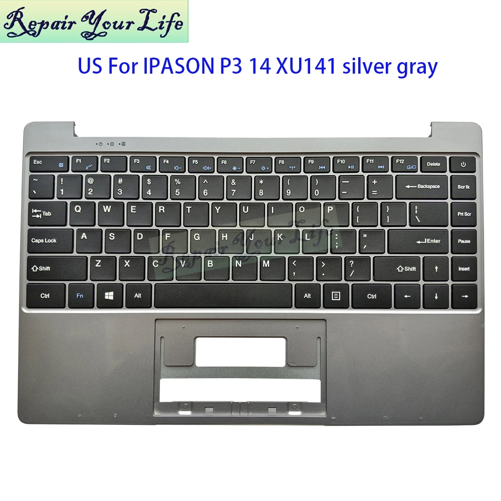 Funda superior para teclado Inglés de EE. UU., reposamanos para IPASON Storm Dragon P3 de 14 pulgadas XU141, funda superior para portátil, Teclado, reemplazo de carcasa C - imagen 3