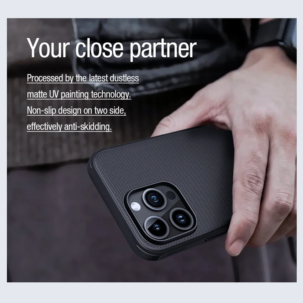 NILLKIN para iPhone 15 Pro Max Magsafe funda Super Frosted Shield Pro cubierta trasera dura para iPhone 15 Pro Max fundas magnéticas para teléfono - imagen 5