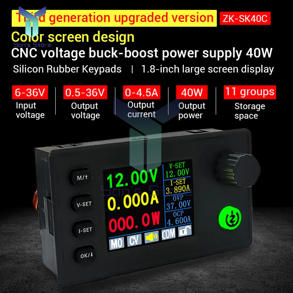 SK40C CNC Impulsar Step-Down fuente de Alimentación Ajustable Voltaje Y Voltaje Constante Corriente Constante Módulo de Carga 6-36V - imagen 3