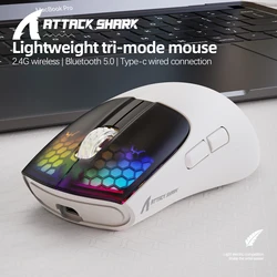 Attack Shark X5 Ratón Bluetooth Inalámbrico RGB – Alta Precisión