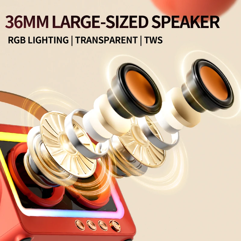 Altavoz Bluetooth portátil, caja De sonido HIFI inalámbrica, Mini Blootooth, Bocina Mp3, Coluna De Audio, deflector De columna TWS - imagen 5