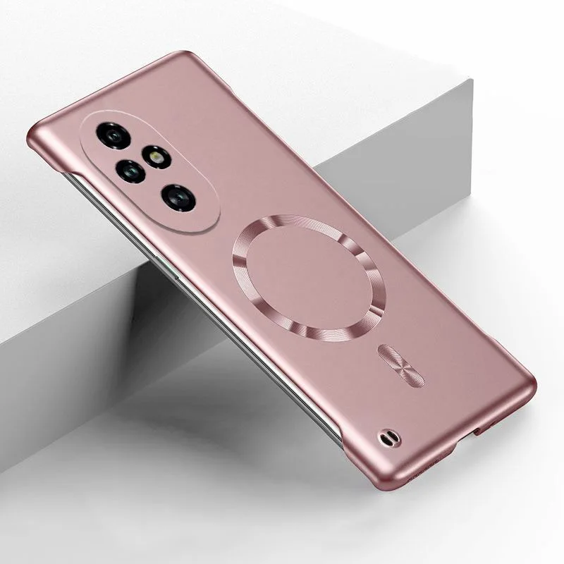 Funda sin marco con pintura de Metal para Huawei Honor 300 200 100 90 70 50 Pro Magic 6 7 Lite X9C, cubierta de carga inalámbrica magnética inteligente - imagen 5