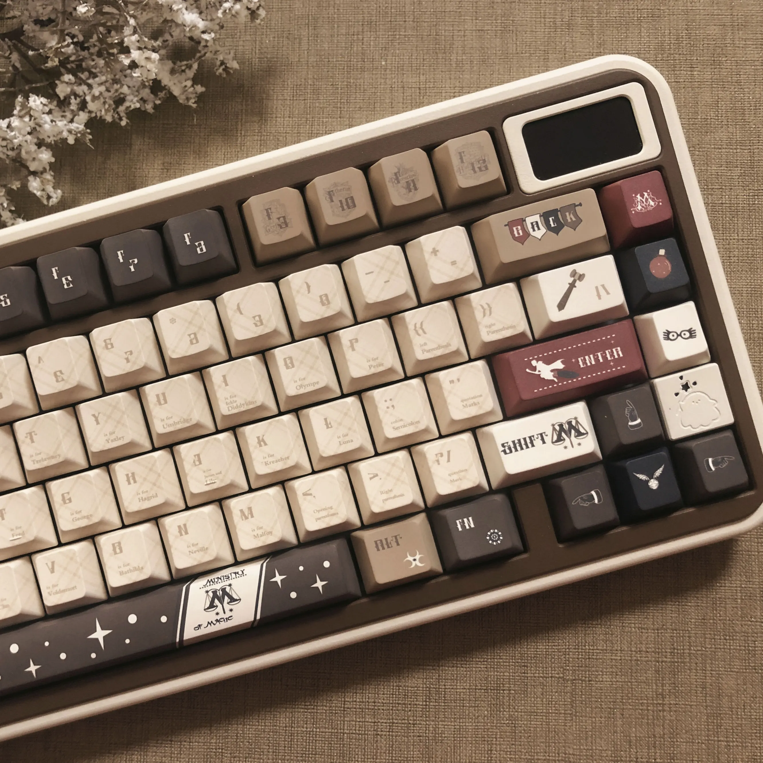 Teclas PBT de sublimación de tinte de cinco lados, 120 teclas, perfil MOA y cereza, teclado con tema mágico personalizado para teclado MX Switch - imagen 4