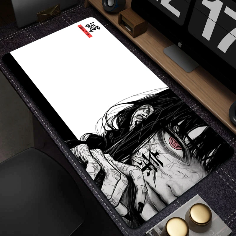 Alfombrilla de ratón Art Makima Comic en blanco y negro, accesorios de ordenador para Gamer de chica oscura, teclado de amor de carácter chino, alfombrillas de escritorio para ordenador portátil - imagen 3